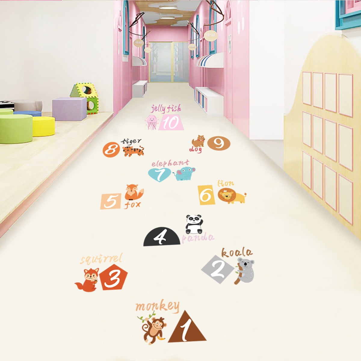 Number Color Weather Learning Educational Wall Decals Peel And Stick ...