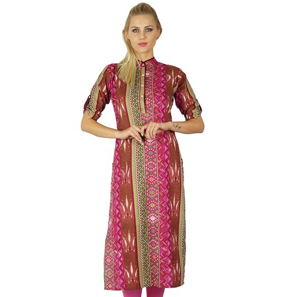 Bimba Women Cotton Kurta Ethnic Indian Kurti Indian Traditional Chic Formal Tunic