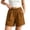Khaki, variant on ITSAME Womens Plus Size Cotton Linen Shorts Elastic Waist with Pockets Summer Loose Casual Shorts Khaki Size 4XL