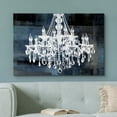 thumbnail image 2 of wall26 Canvas Print Wall Art White Chandelier Silhouette on Blue Background Decorative Lights Digital Art Modern Art Chic Relax/Calm Multicolor for Living Room, Bedroom, Office - 12"x18", 2 of 5