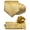 Gold, variant on KAMBERFT Floral Tie Set for Men, 4PCS Necktie Gift Set with Pocket Square, Tie Clip & Lapel Pin