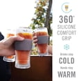 thumbnail image 4 of Freezer Gel Chiller Double Wall Plastic Frozen Pint Glass 16 Ounce Set of 4 Black and Grey, 4 of 6
