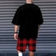 thumbnail image 5 of WILLBEST Conjunto de Camiseta y Pantalones Cortos de Verano para Hombre, Informal, con Estampado de Oso, Diseño A Cuadros, para Gimnasio, Deportes y Vacaciones, 5 of 6