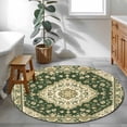 thumbnail image 3 of Round Rugs 3Ft, Green Boho Southwestern Round Area Rug Washable Indoor Throw Carpet, Antique Farmhouse Ethnic Small Non Slip Circle Rug for Bedroom Living Room Home Decor Aesthetic, 3 of 8
