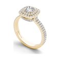 thumbnail image 2 of 1-1/4 Carat T.W. Diamond Double Halo 14kt Yellow Gold Engagement Ring, 2 of 5