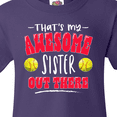 thumbnail image 4 of Inktastic That's My Awesome Sister Out There with Softballs Youth T-Shirt, 4 of 5