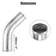 thumbnail image 4 of Unique Bargains 2pcs OD 3" Leg Length 4" Universal Car Aluminum Alloy Tube Intercooler Pipe 45 Degree Bend Elbow, 4 of 6