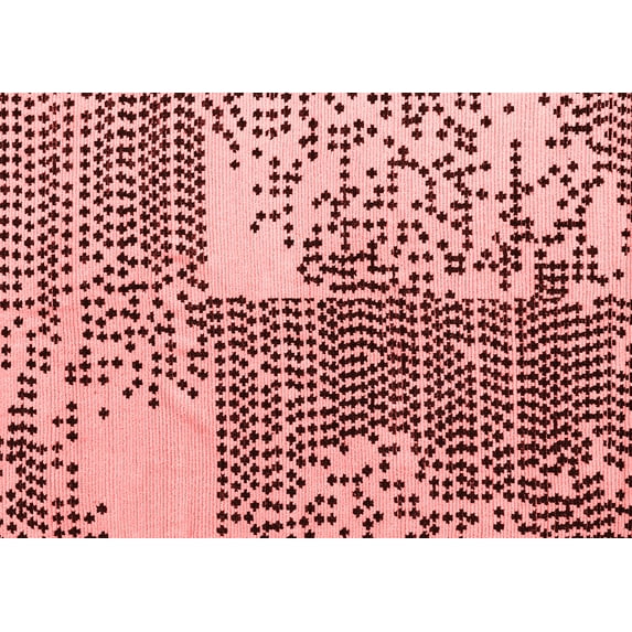 Ahgly Company Indoor Rectangle Abstract Red Modern Area Rugs, 8' x 10'