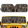 thumbnail image 2 of Yuyamidu Camo Hunting Deer Windshield Sunshade Compatible with Wrangler JL & Gladiator JT Foldable Sun Visor Windshield Blocks UV Rays, 2 of 7