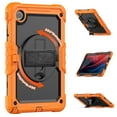 thumbnail image 3 of ELEHOLD Case for Lenovo Tab M11 11inch TB330FU TB330XU,Heavy Duty 3-Layer Protection Case Built-in Screen Protector 360° Rotating Kickstand Handstrap Shoulder Strap Shockproof Cover,Orange, 3 of 8