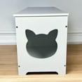 thumbnail image 5 of ZephyPaws 40in White Top Opening Cat Litter Box Enclosure,Flip Top XL Extra Large Cat Box Furniture, Friendly to Elderly People, High Jumbo Automatic Litter Box Cover Hidden for Large Cat, 5 of 7