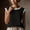Black, variant on Womens Cotton Linen Tank Tops Casual Boho Eyelet Embroidery Crewneck Sleeveless Tee Tops Trendy Soft Loose Fit Basic Shirts for Beach Vacation Party