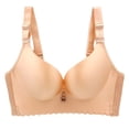 thumbnail image 2 of Wireless Bras for Women Seamless Jelly Push Up Support Bra Comfort Buttery Soft Yoga Bralette Smooth Lift Bra Beige XXL, 2 of 5