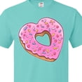 thumbnail image 4 of Inktastic Heart Shaped Donut with Pink Icing and Sprinkles T-Shirt, 4 of 5