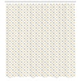 thumbnail image 3 of Ambesonne Retro Shower Curtain, Big Small Shabby Dots, 69"Wx84"L, Cadet Blue Orange White, 3 of 3