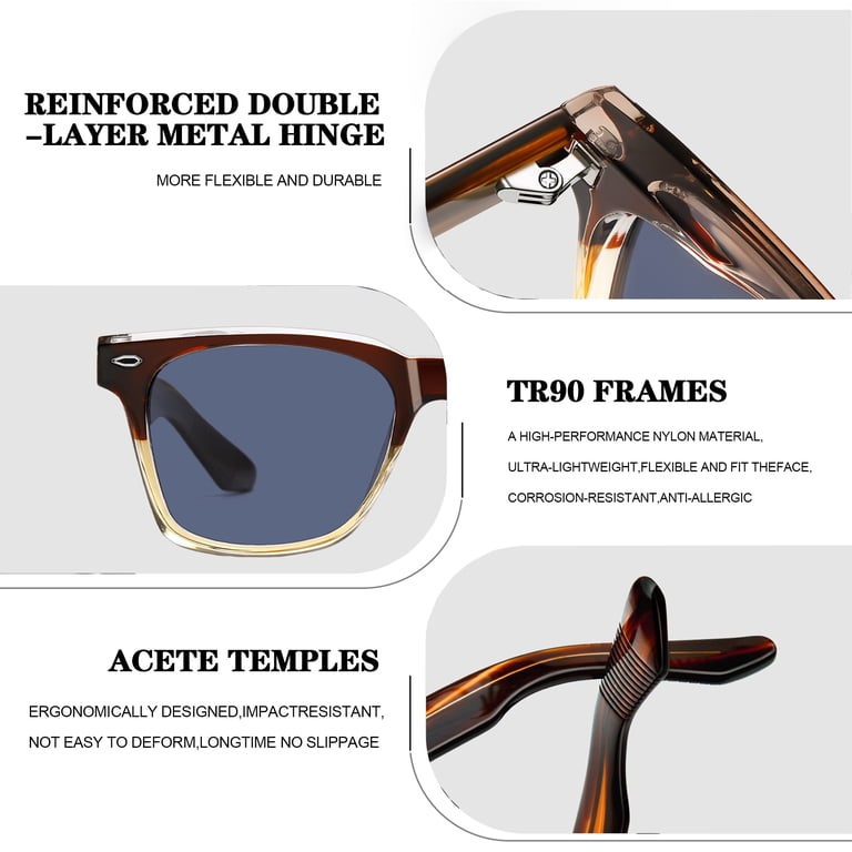 Joopin Acetate Square Sunglasses Men Polarized UV400 