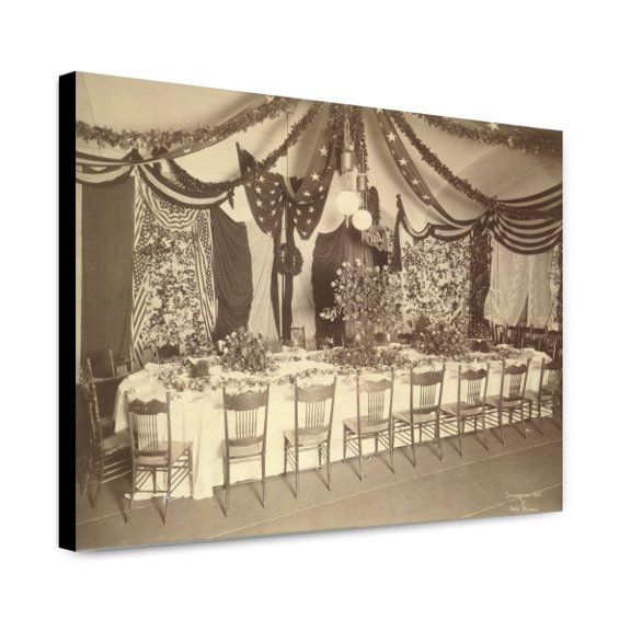 Canvas Print: Mckinley Inaugural Supper Table In Pension Building, Washington