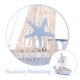 thumbnail image 3 of Modelo de velero mediterráneo de madera, miniatura de velero con diseño de aves marinas, decoración de escritorio, modelo de velero de estilo náutico (tamaño M), 3 of 8