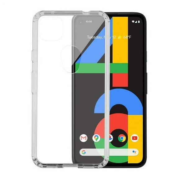 Google PIXEL 4A Phone Case Premium Shockproof Hybrid Hard Bumper Frame Gummy Rubber Silicone TPU Gel Shock Absorption Slim Highly Transparent [Crystal Clear] Cover for GOOGLE Pixel 4A (2020)
