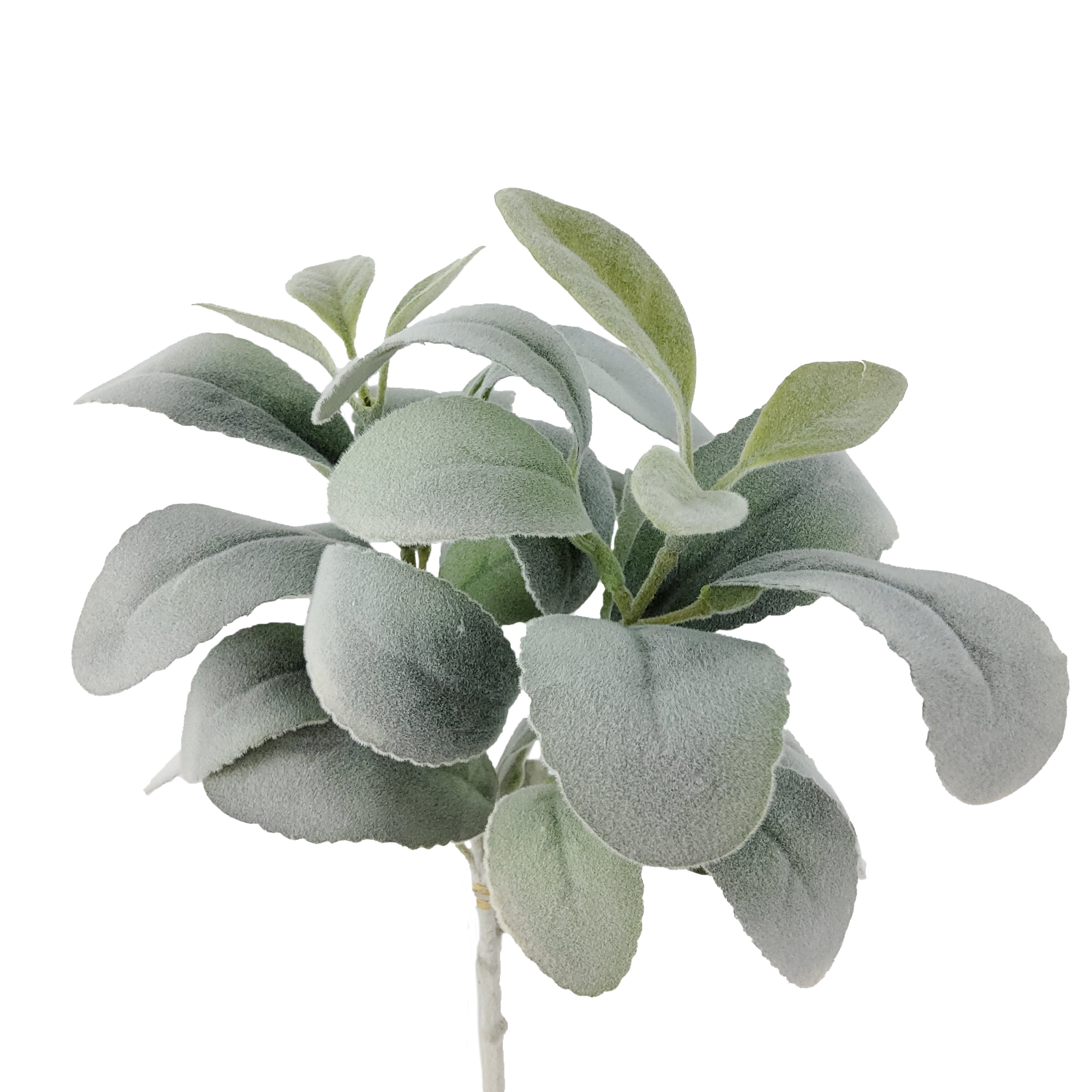 Mainstays 13'' Indoor Decorative Artificial Foliage Pick, 13'' Lamb's Ear Plant, Green Color