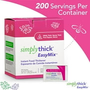 SimplyThick |200 Count of 6g Packets | Gel Thickener for Those with Dysphagia & Swallowing Disorders | IDDSI Level 2 – Mildly Thick, Nectar Consistency