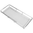 thumbnail image 2 of Bandeja para encimera de baño, acero inoxidable, acrílico, diseño minimalista moderno, ahorro de espacio, estante de almacenamiento para baño, bandeja de tocador para cosméticos, artículos d, 2 of 10