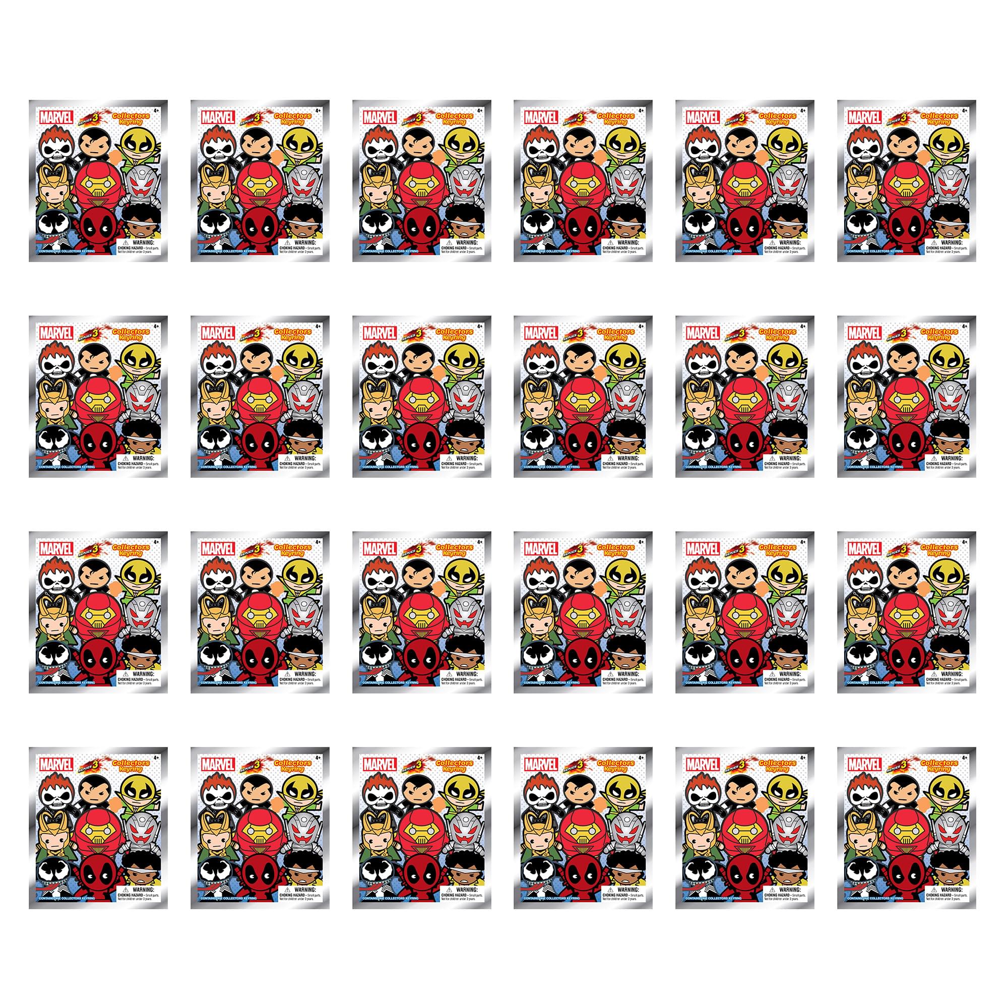 Marvel Series 3 Blind Bag Foam Figural Key Ring | Case of 24