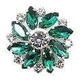 thumbnail image 4 of TIMIFIS A Button Floral Rhinestone Glass Button Diy Hand Decorated Button Shirt with Diamond Snap Buttons, 4 of 5
