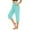 Mint Green, variant on MNCEKFOD Capris for Women Summer 2025 Comfy Straight Leg Elastic Waist Slim Fit Cropped With Pockets Modern Fit Trousers Black Black