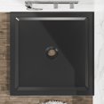 thumbnail image 4 of 36"x36" Shower Base，3.3" Height，Anti-slip Acrylic Center Drain Double Threshold Shower Basin，Black, 4 of 5