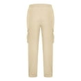 thumbnail image 5 of Qgtaibl Drawstring Cargo Sweatpant for Men Casual Elastic Waist Joggers Lightweight Running Athletic Pants with Pockets Beige (Mens S), 5 of 6
