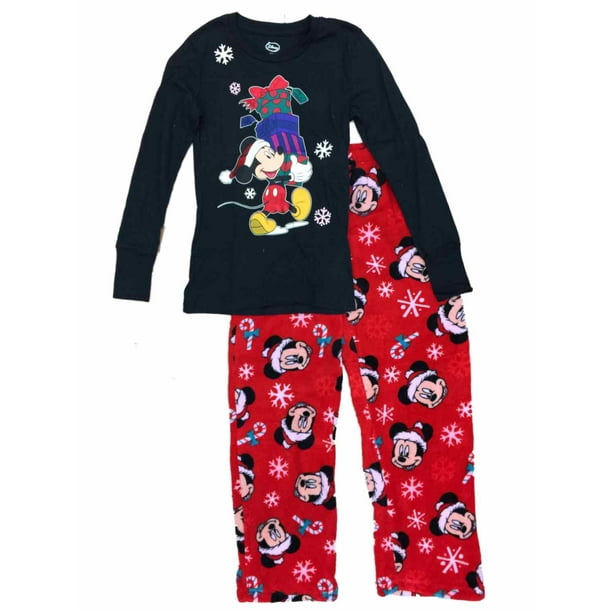 Disney - Womens Disney Mickey Mouse Fleece Pajamas Christmas Present ...