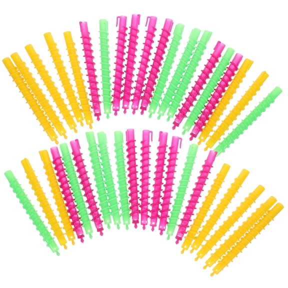 BESTYASH 100Pcs Spiral Perm Rods Hair Curling Tools for Home and Salon Use Assorted Color