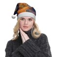 thumbnail image 5 of Balery Cosmic Dog Starry Night Pattern Santa Hat Christmas Hat Funny Christmas Hat Christmas Knitted Beanie Hat For Men Women Adult, 5 of 6
