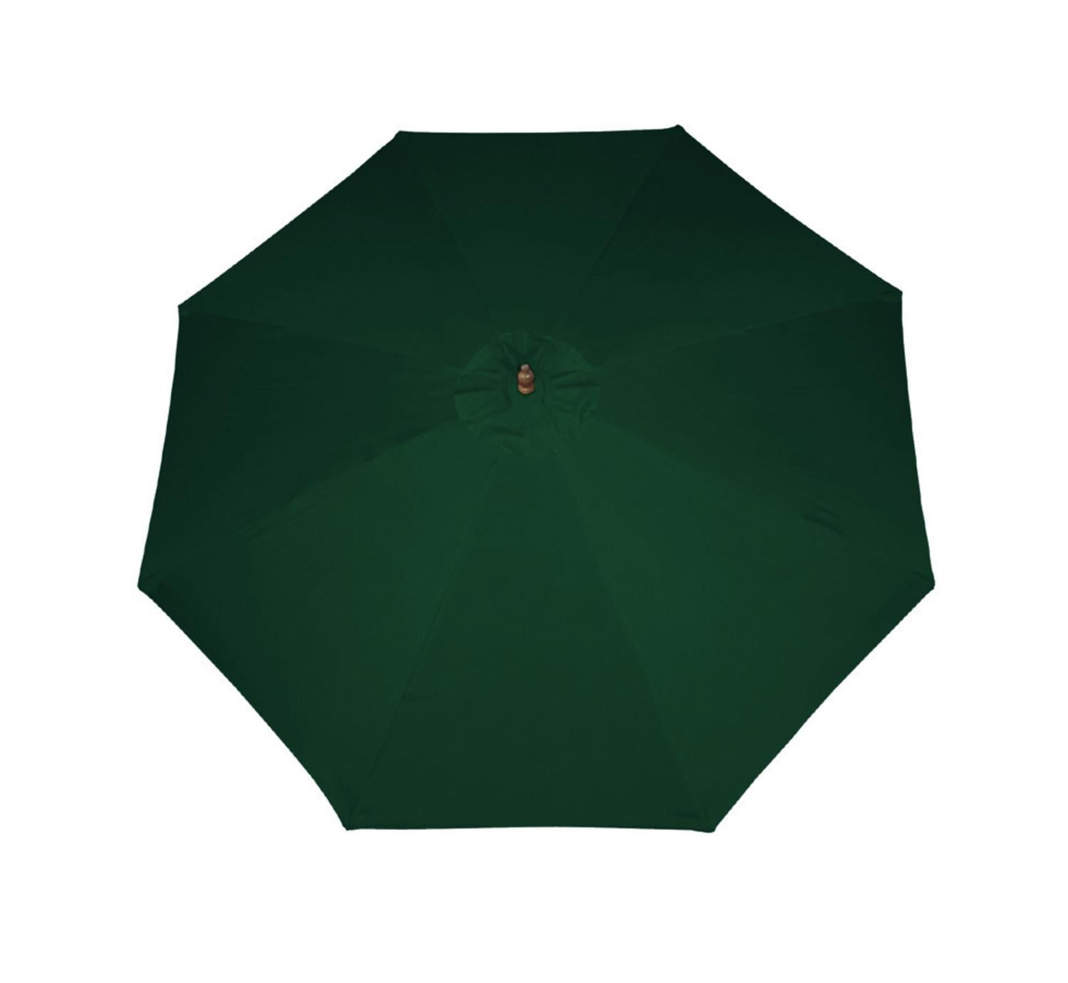 9' Outdoor Patio Market Umbrella Hunter Green and Cherry Wood