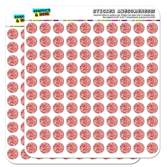 Candy Cane Fabulous Christmas 1/2" (0.5") Scrapbooking Crafting Stickers
