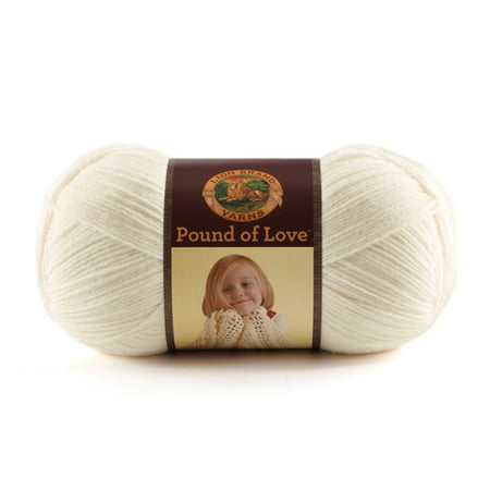 Lion Brand Yarns Pound Love Antique White Yarn  Acrylic  Medium Weight #4