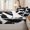 Black Ivory, variant on Homewish Brush Stroke Stripes Zipper Twin Comforter Sets with Fitted Sheet and 2 Pillowcases,Modern Abstract Pattern Zipper Bedding Set For Adults,Reversible,4pcs
