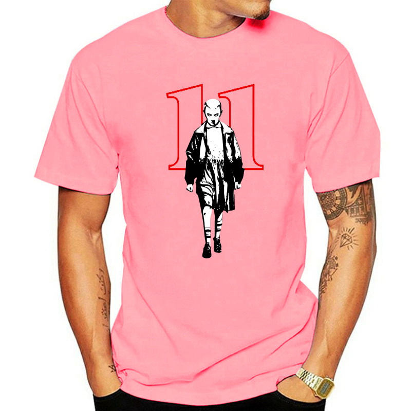 thumbnail image 3 of Stranger Style Pop Culture Things Eleven Cosplay White T-Shirt Size M-3XL, 3 of 5