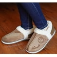 thumbnail image 3 of Slippers for Women wide width,womens slippers wide width, closed back house slippers for women ,Faux Fur house slippers, fuzzy fluffy cozy warm winter comfy home shoes, brown, indoor, 3 of 5
