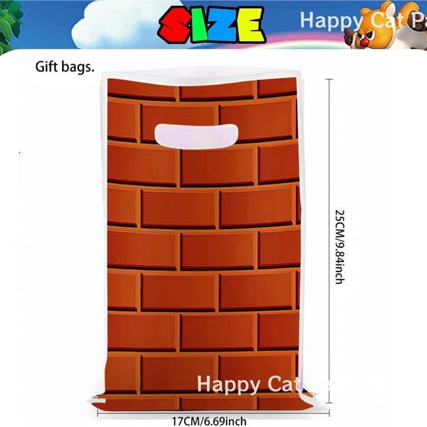 Bolsas de regalo de Super Mario Bros, decoración de cumpleaños, paquete de galletas Mario Goody, bolsa de dulces, regalos para baby shower para niños, suministros para fiestas