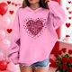 thumbnail image 3 of Sudadera con capucha y estampado de corazón de San Valentín, sudadera de manga larga para niños y niñas, chaqueta para niñas de talla mediana y grande., 3 of 7