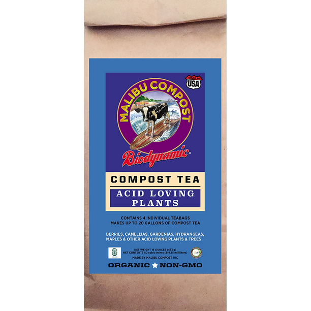 Malibu Compost Compost Tea for Acid Loving Plants, 4 Teabags