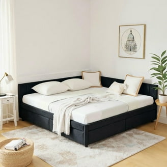 DHP Modern Vintage Convertible Sofa Bed, Pin Tufted Transitional
