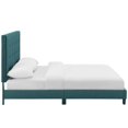 thumbnail image 4 of Pemberly Row Queen Tufted Button Upholstered Fabric Platform Bed in Teal Blue, 4 of 5