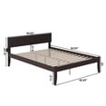 thumbnail image 6 of AFI Orlando Queen Solid Wood Platform Bed, Espresso, 6 of 7