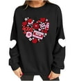 thumbnail image 6 of Dgankt Valentine's Day Shirts for Women Heart-Printed Crewneck Long Sleeve Shirts Casual Sweatshirt,Sizes XS-XL, 6 of 9