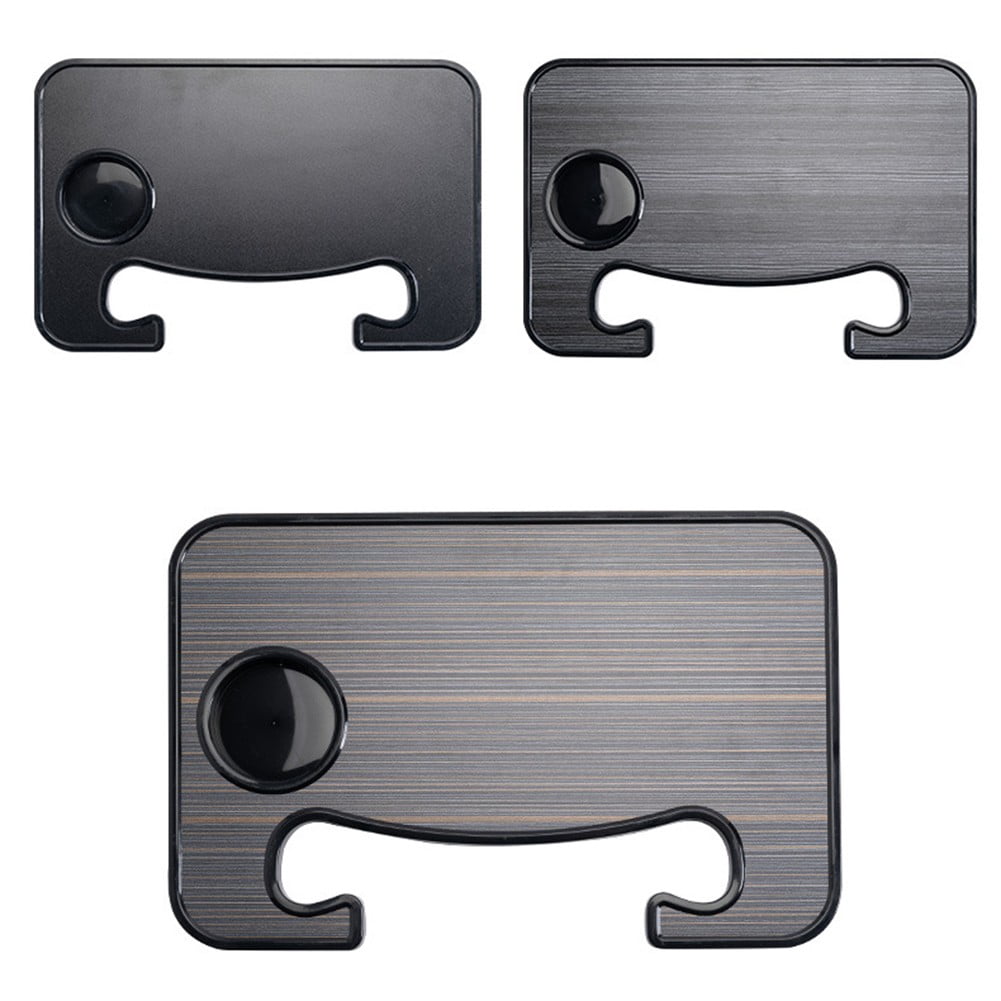 Car Steering Wheel Tray Drink Holder Faux Wood Grain Steer Wheel Laptop Desk