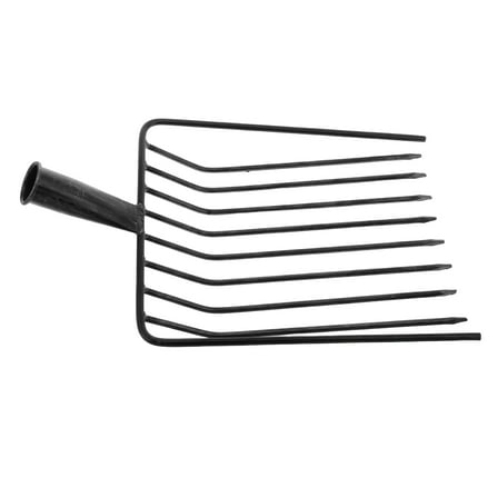 KAKOWELY Black Steel Manure Fork Head Replacement 1Pcs Heavy Duty Garden Fork for Efficient Manure Handling