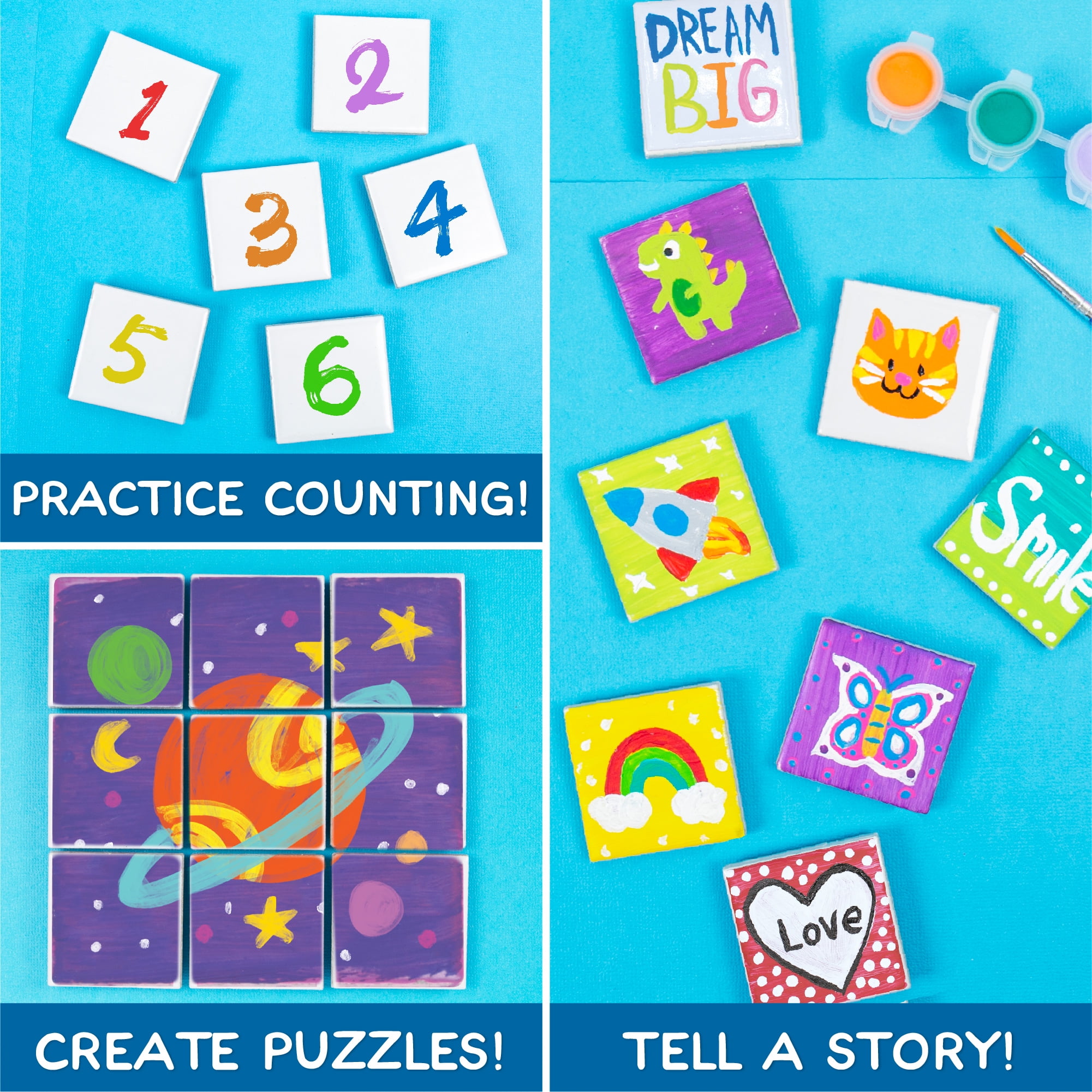 Made By Me Paint Your Own Magnetic Tile Art